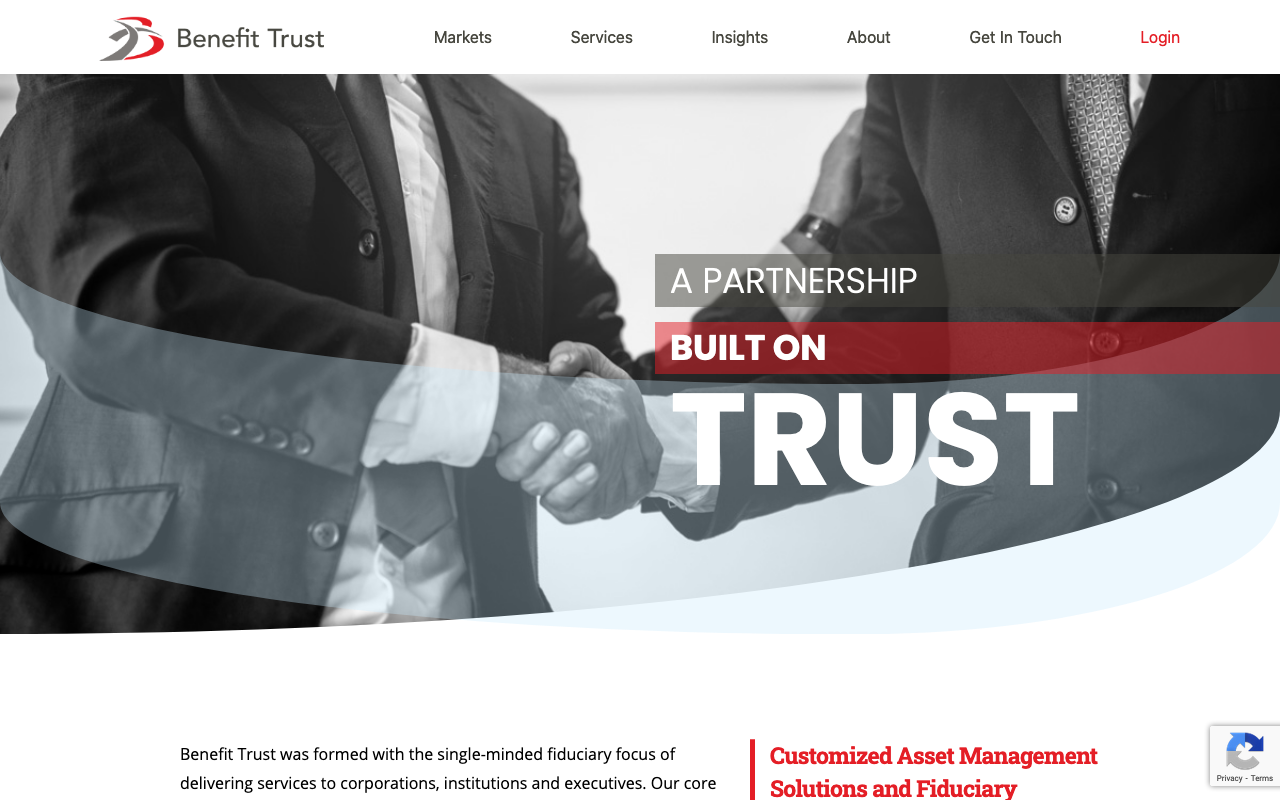 Benefit Trust website hero