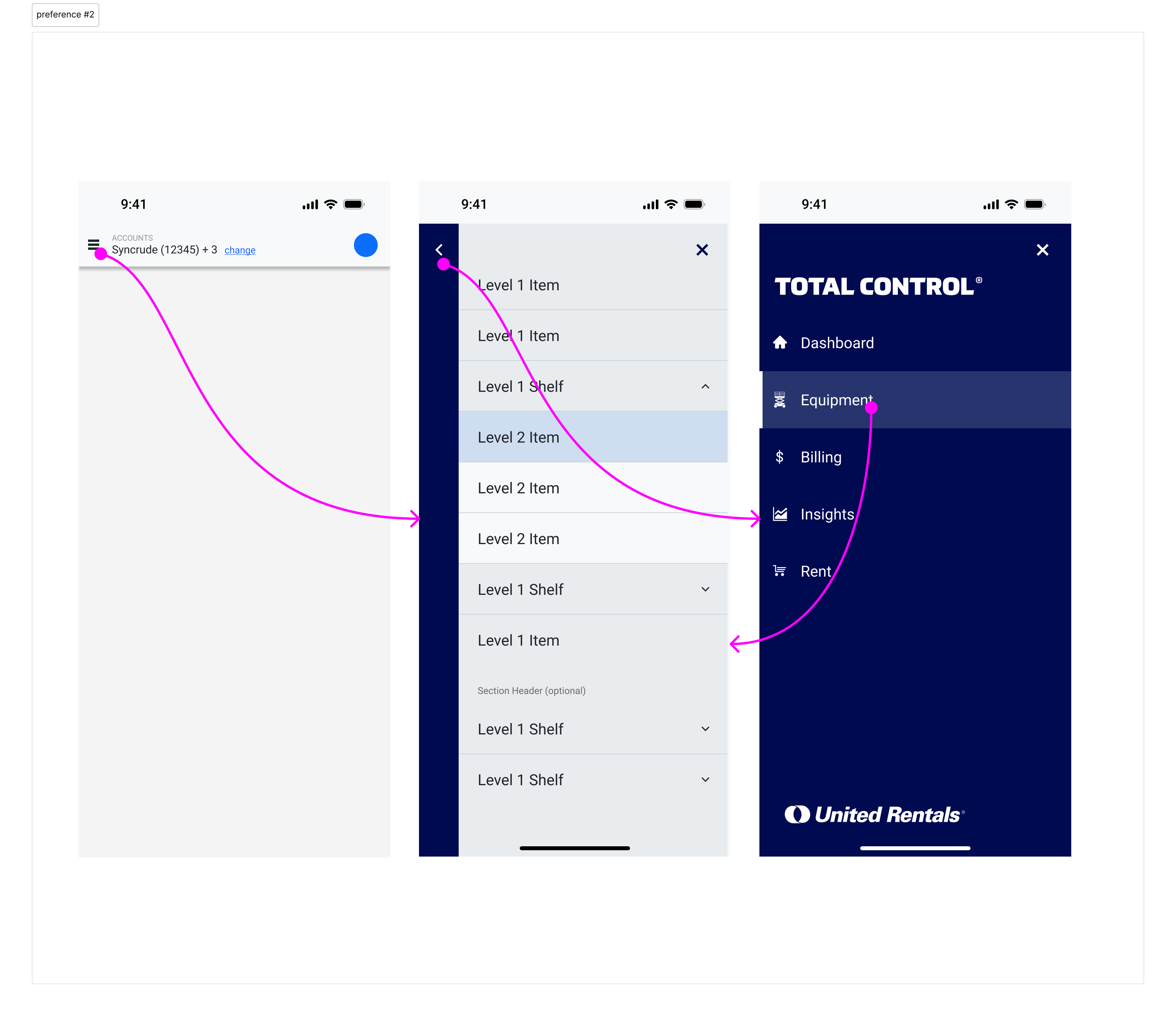 tc mobile menu