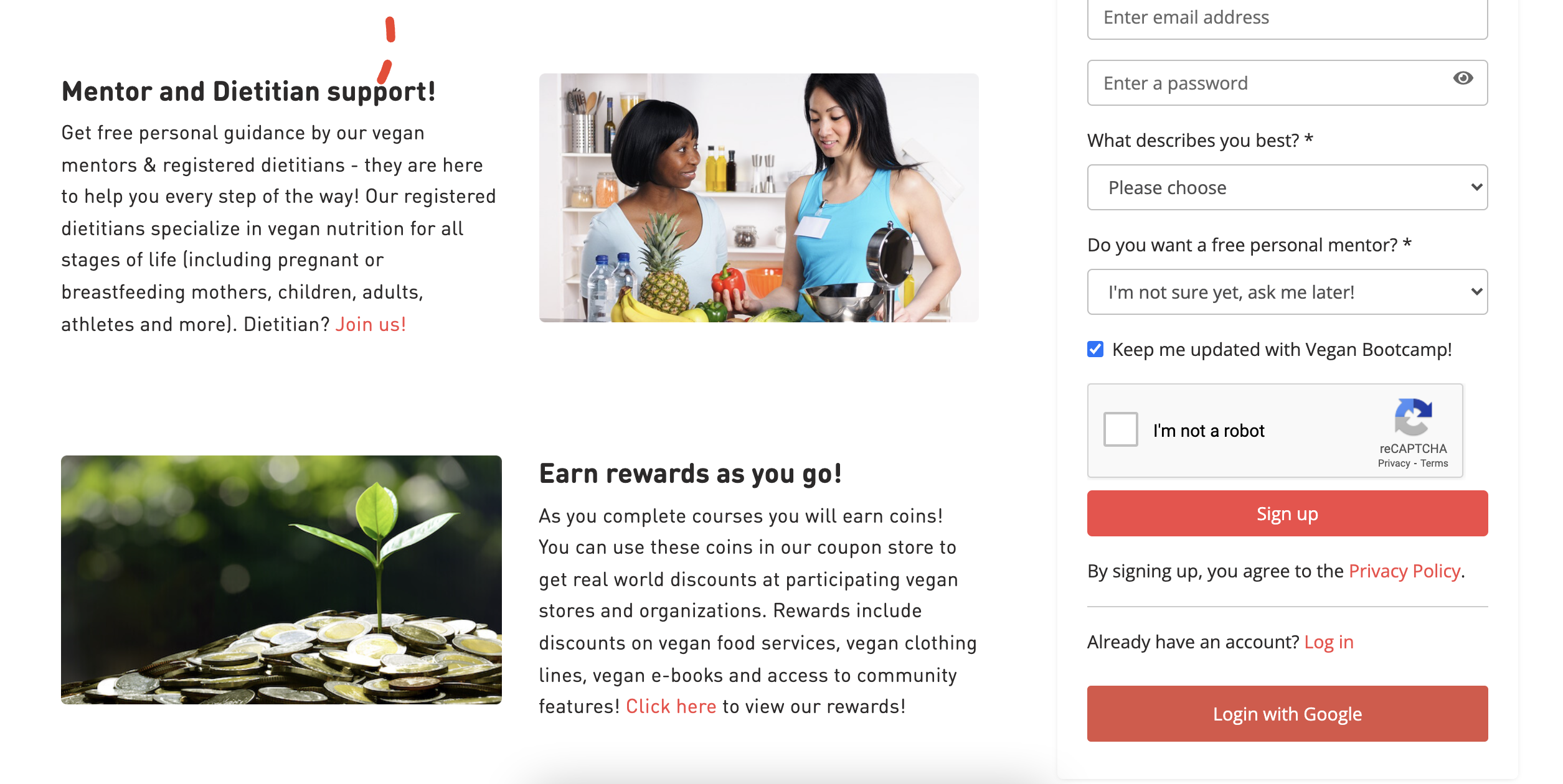 [Blog post] Vegan Bootcamp social login