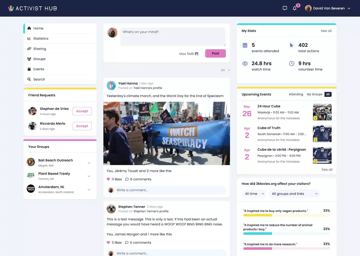 Activist Hub screenshot