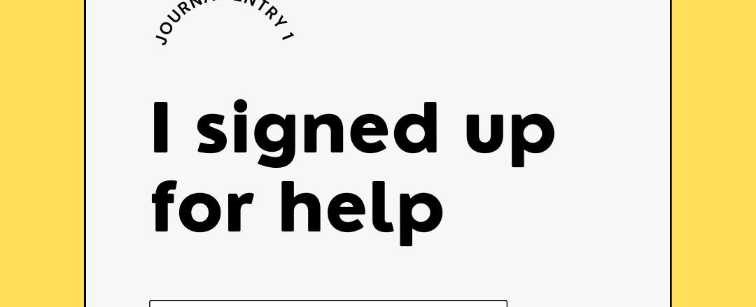 I finally signed up for counselling