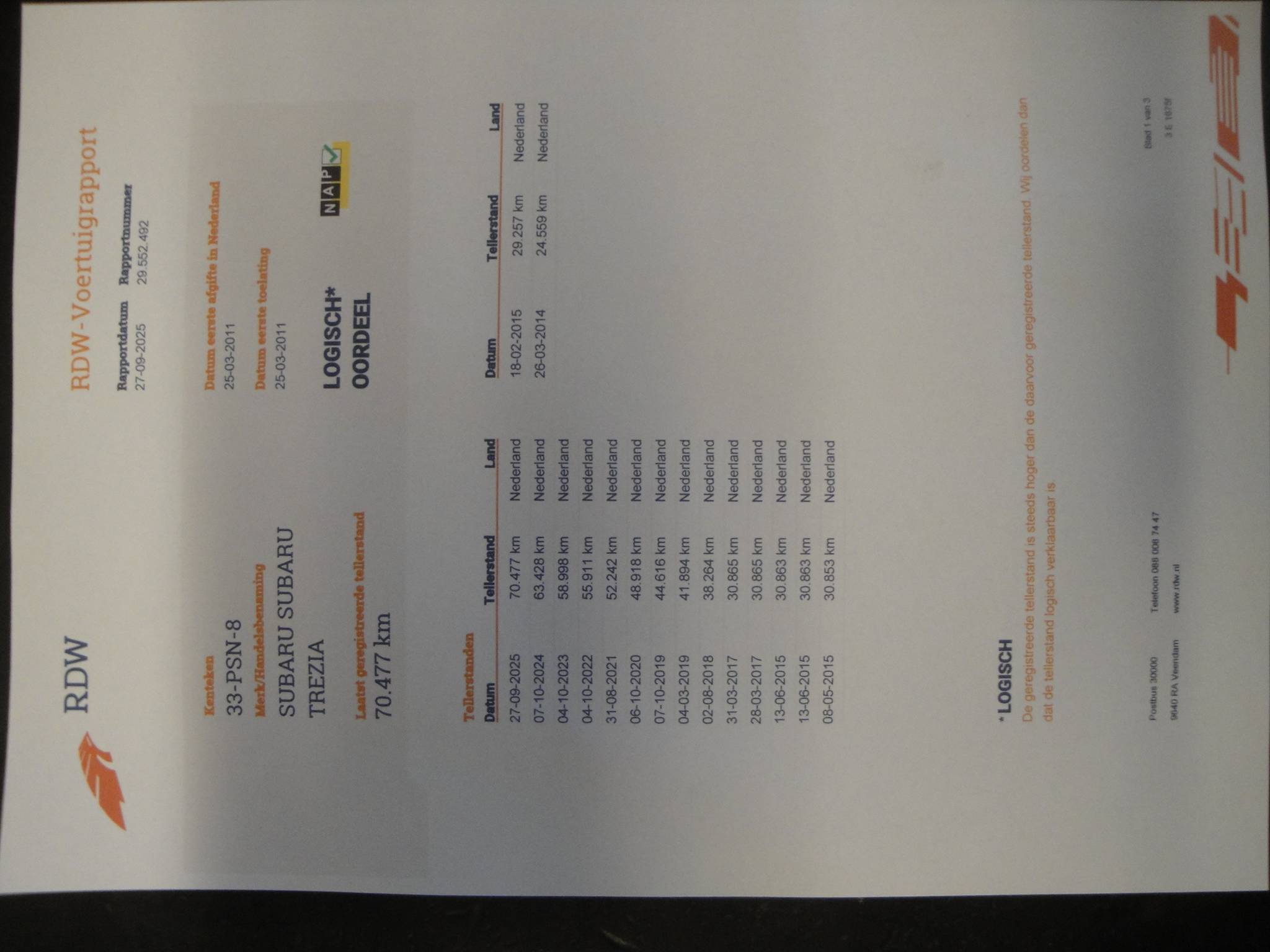 Subaru Trezia 1.3 Comfort (70.500KM) 5-Drs. met o.a. Trekh. & Park.sensoren A. - Thumbnail 13