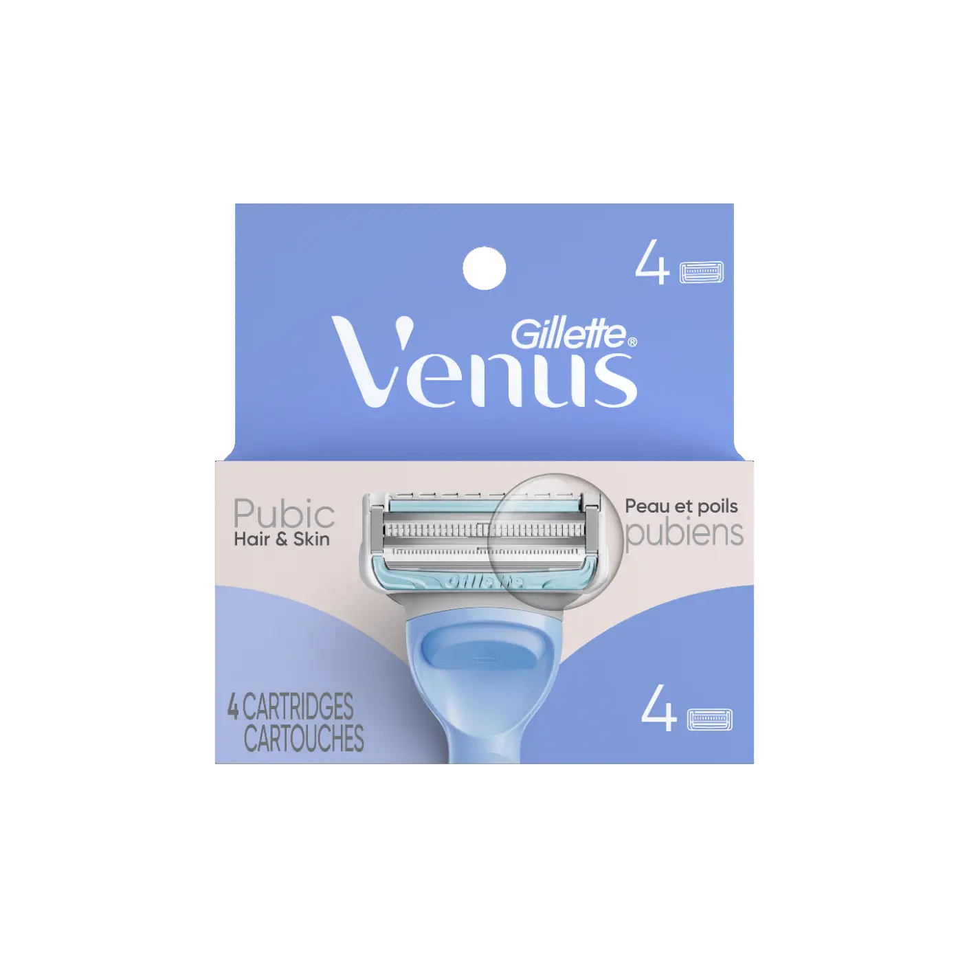 Gillette Venus Pubic Hair & Skin Razor Blade Refill 