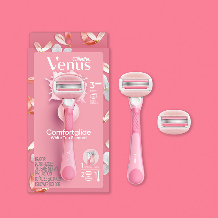 Women's Comfortglide 3 Blade White Tea Razor | Venus CA