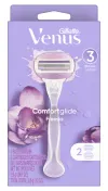 Purple refillable Gillette Venus razor in packaging