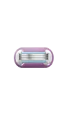 Purple 5 bladed refillable razor head