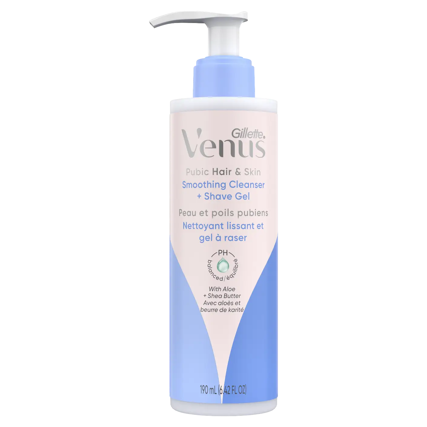 Nettoyant lissant et gel à raser Gillette Venus pour la peau et les poils pubiens