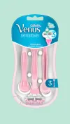 Two pink sensitive 3 bladed Gillette Venus razors in packaging