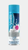 Blue and dark blue Gillette Venus Olay shaving gel container