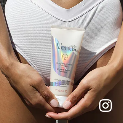 Gillette Venus skin smoothing exfoliant for intimate skin care