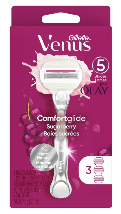 Gillette Venus ComfortGlide Disposable Razors for Women, 2 Count, White Tea  Scented Moisture Bars for a Smooth Shave