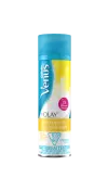 Blue and yellow Gillette Venus Olay shaving gel container