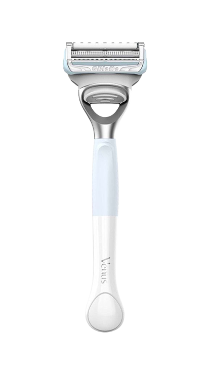 Gillette Venus razor for pubic hair and skin with a square razor head