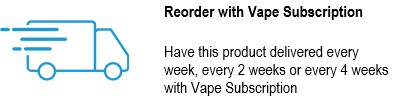 Repeat ordering made possible with vape subscription