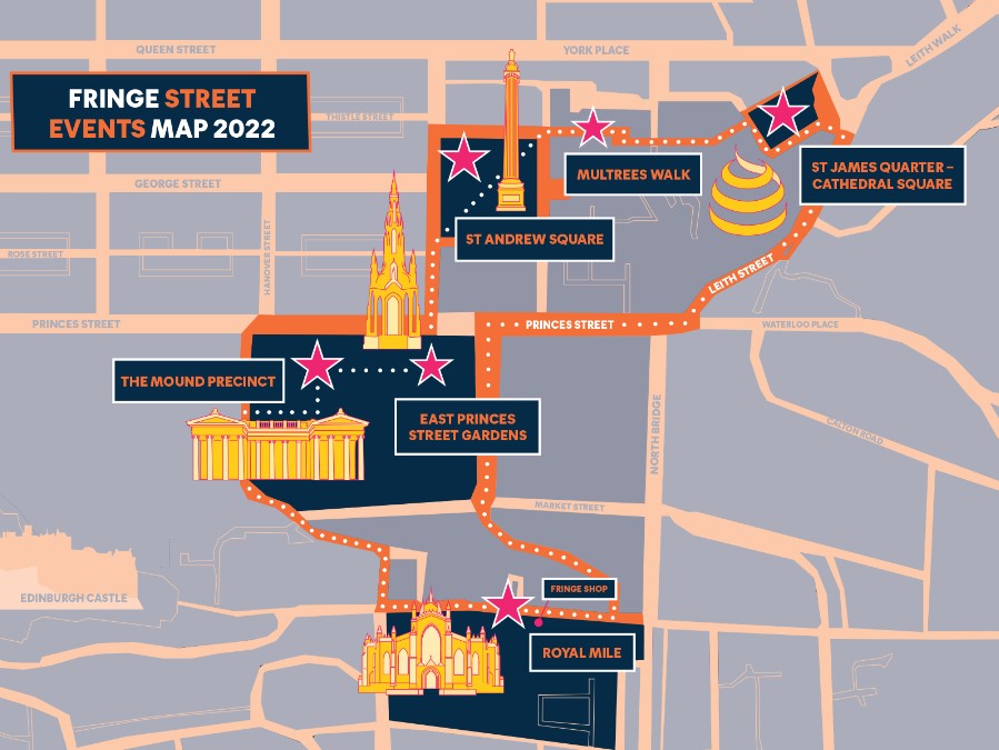 Fringe Street Events map 2022