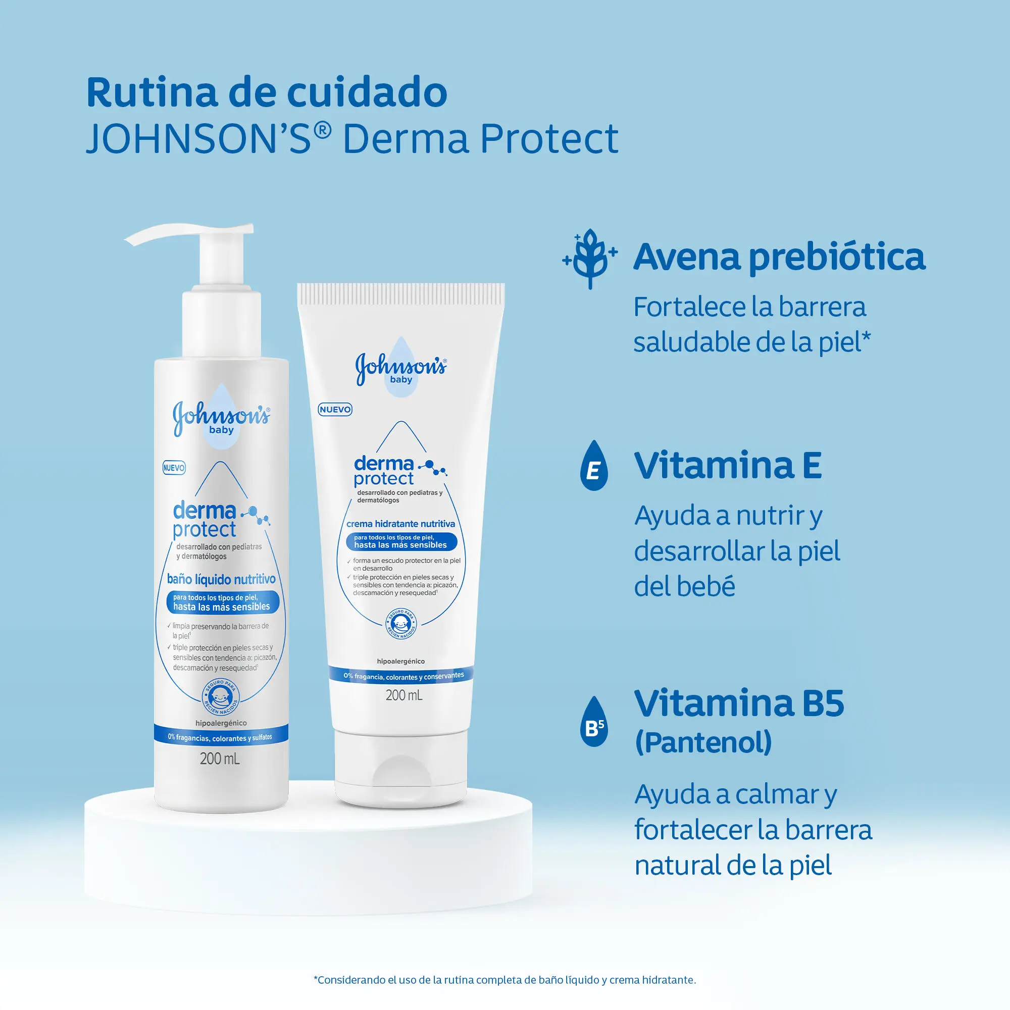 Baño Líquido Bebé JOHNSON'S Derma Protect