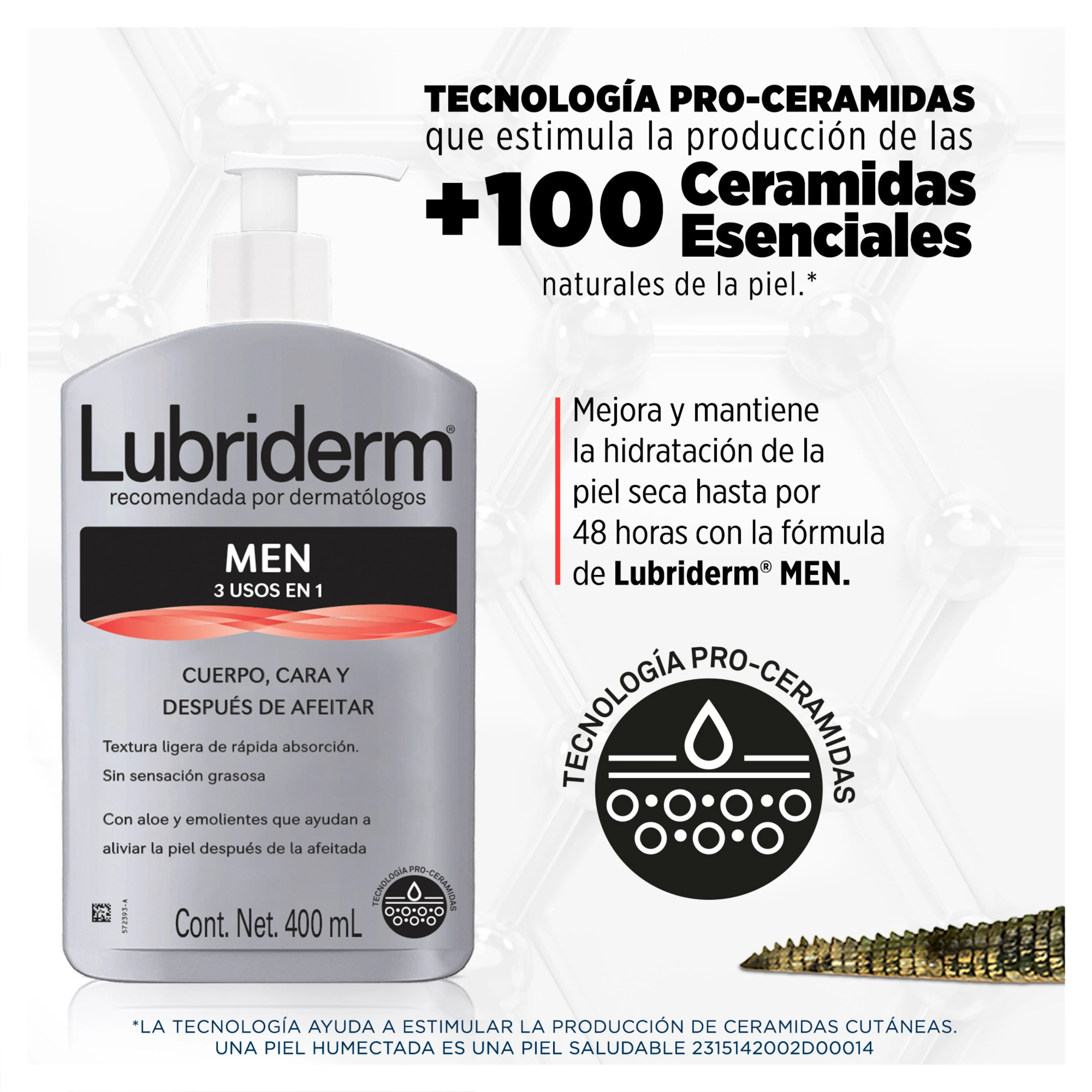 LUBRIDERM® MEN 3 EN 1 - Hero