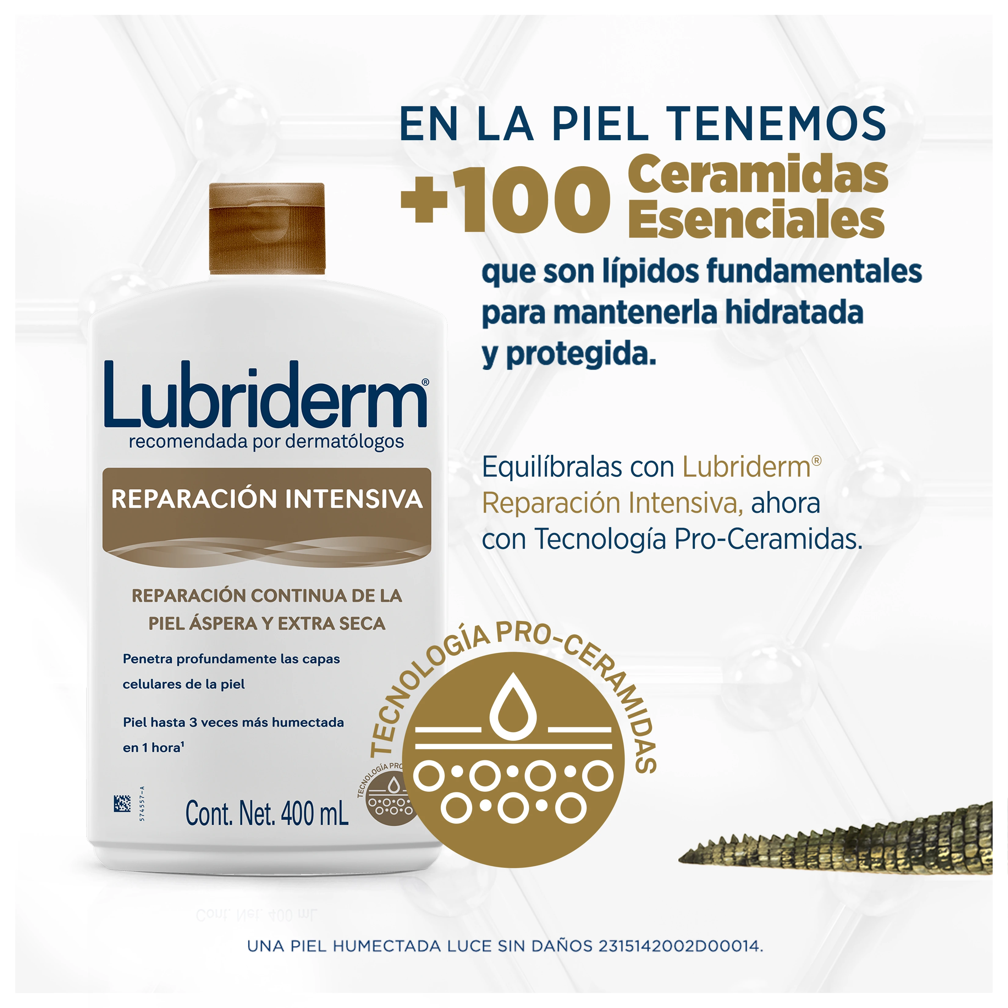LUBRIDERM® REPARACIÓN INTENSIVA TAPA DORADA - Back