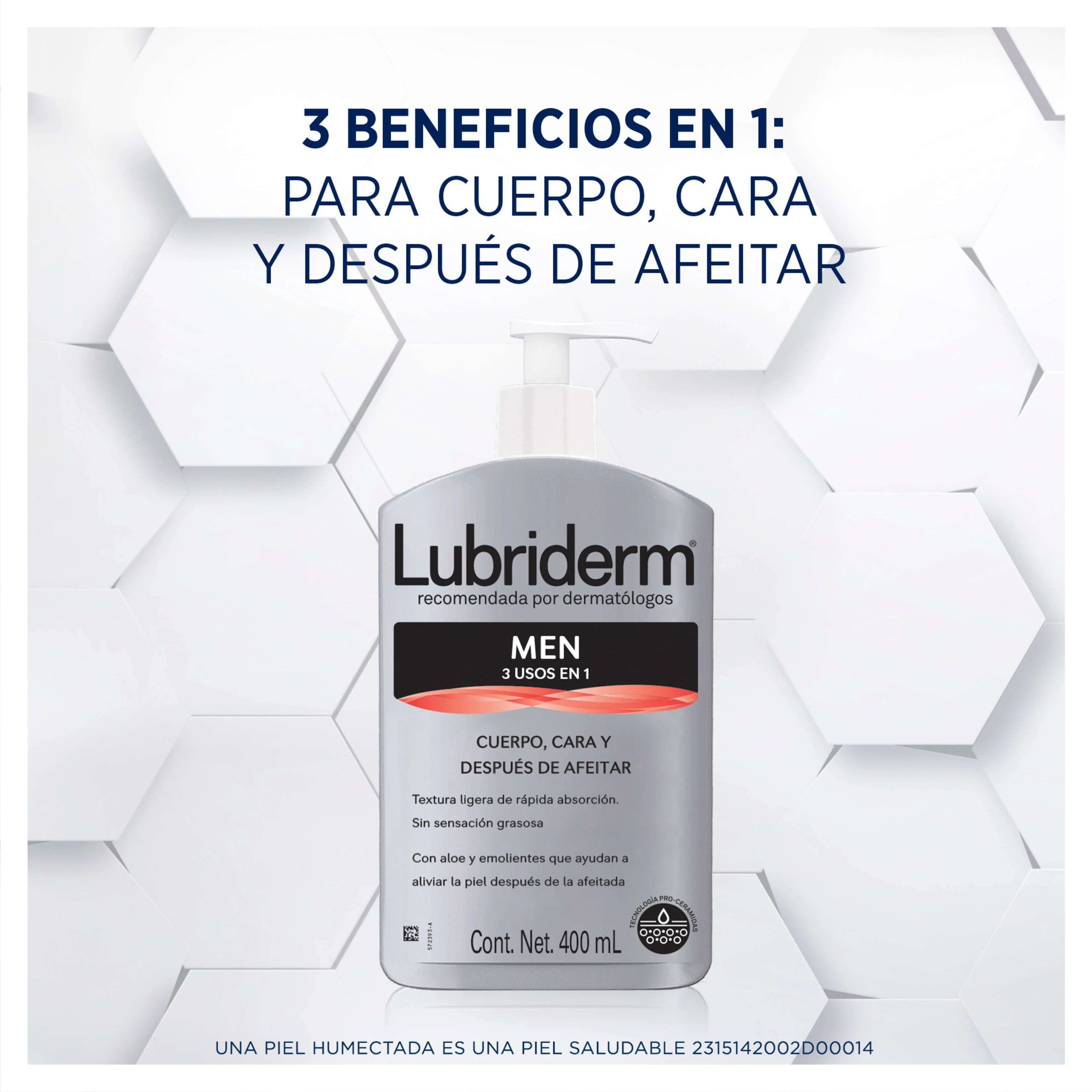 LUBRIDERM® MEN 3 EN 1 - Back
