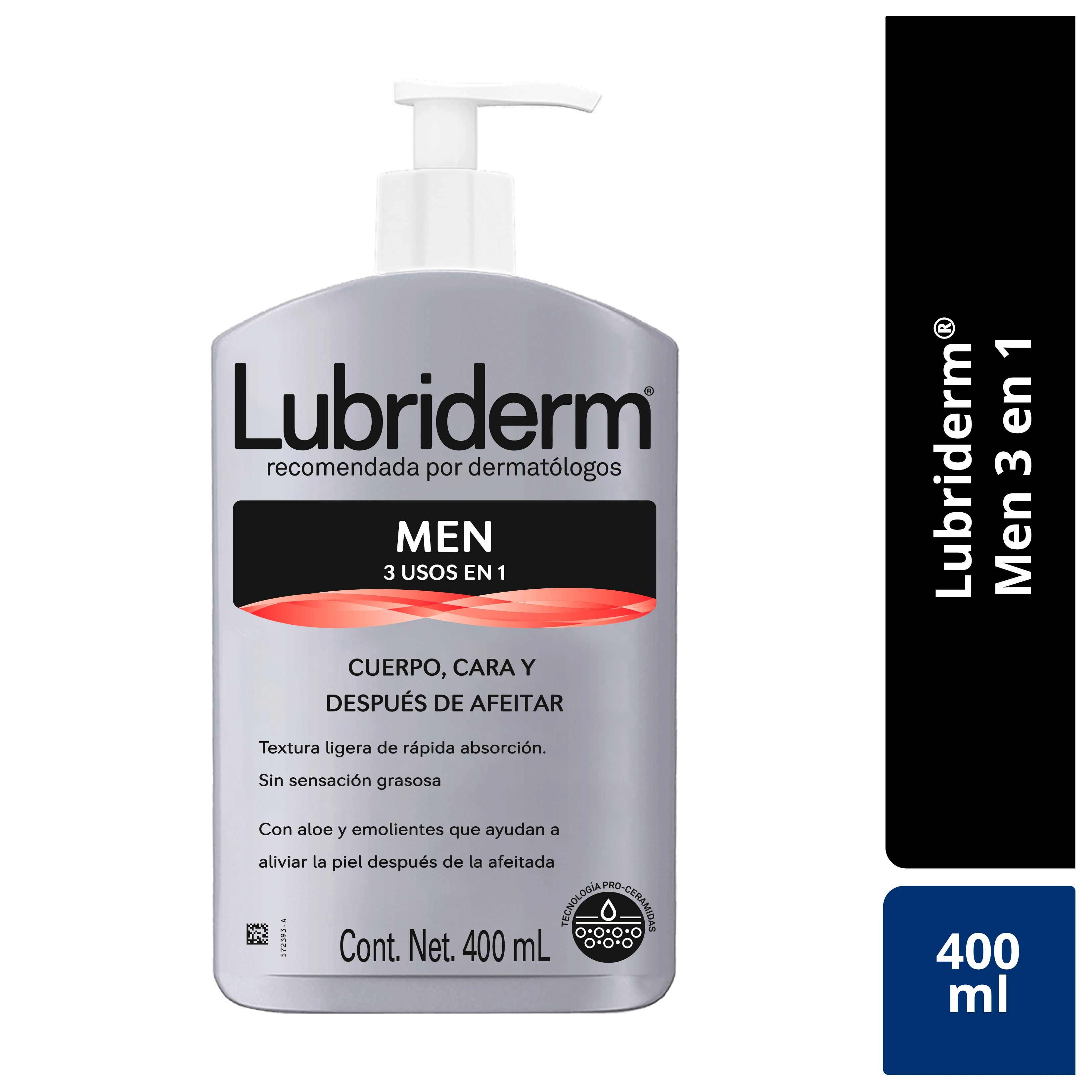 LUBRIDERM® MEN 3 EN 1 - Hidrata, suaviza y mejora