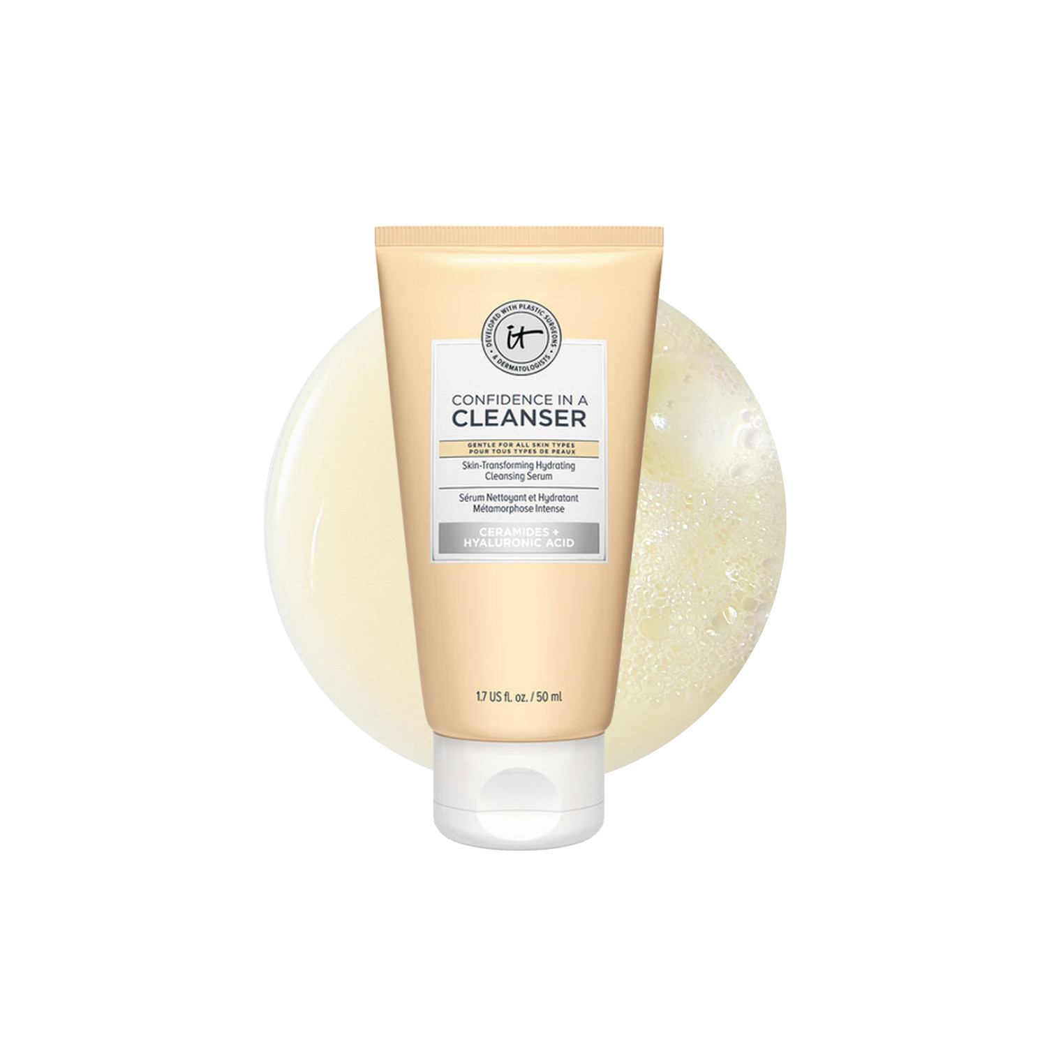 It Cosmetics Confidence In A Cleanser – 50Ml | Gently Cleanses | Removes Impurities | Non‑Stripping