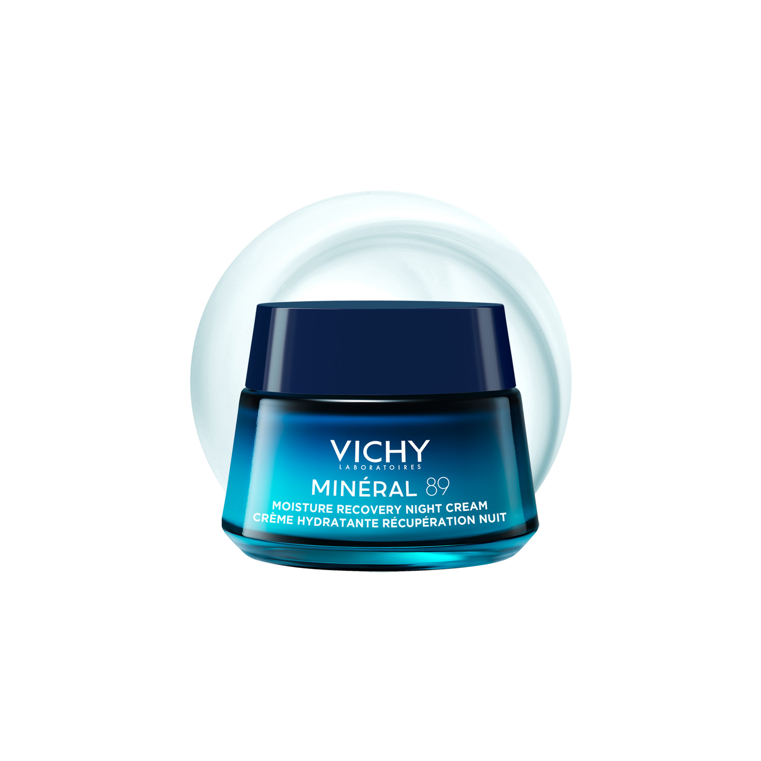 Vichy Cream Minéral 89 Moisture Recovery Night - 50Ml | Dermatologist Tested | Melatonin | Hyaluronic Acid | Sulphate Free
