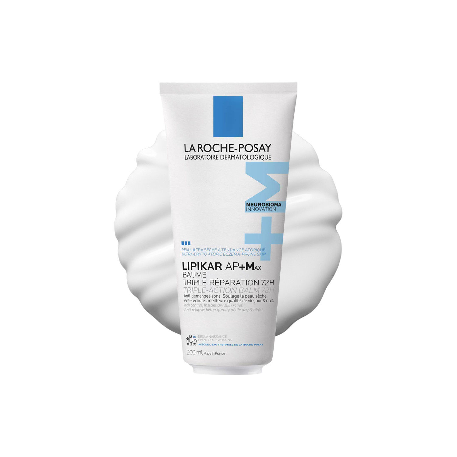 La Roche-Posay Lipikar Ap+M Triple Action Balm - 200Ml | Restores Skin's Elasticity | Provides Anti-Irritation For 48 Hours | Reduces Dry Skin Signs