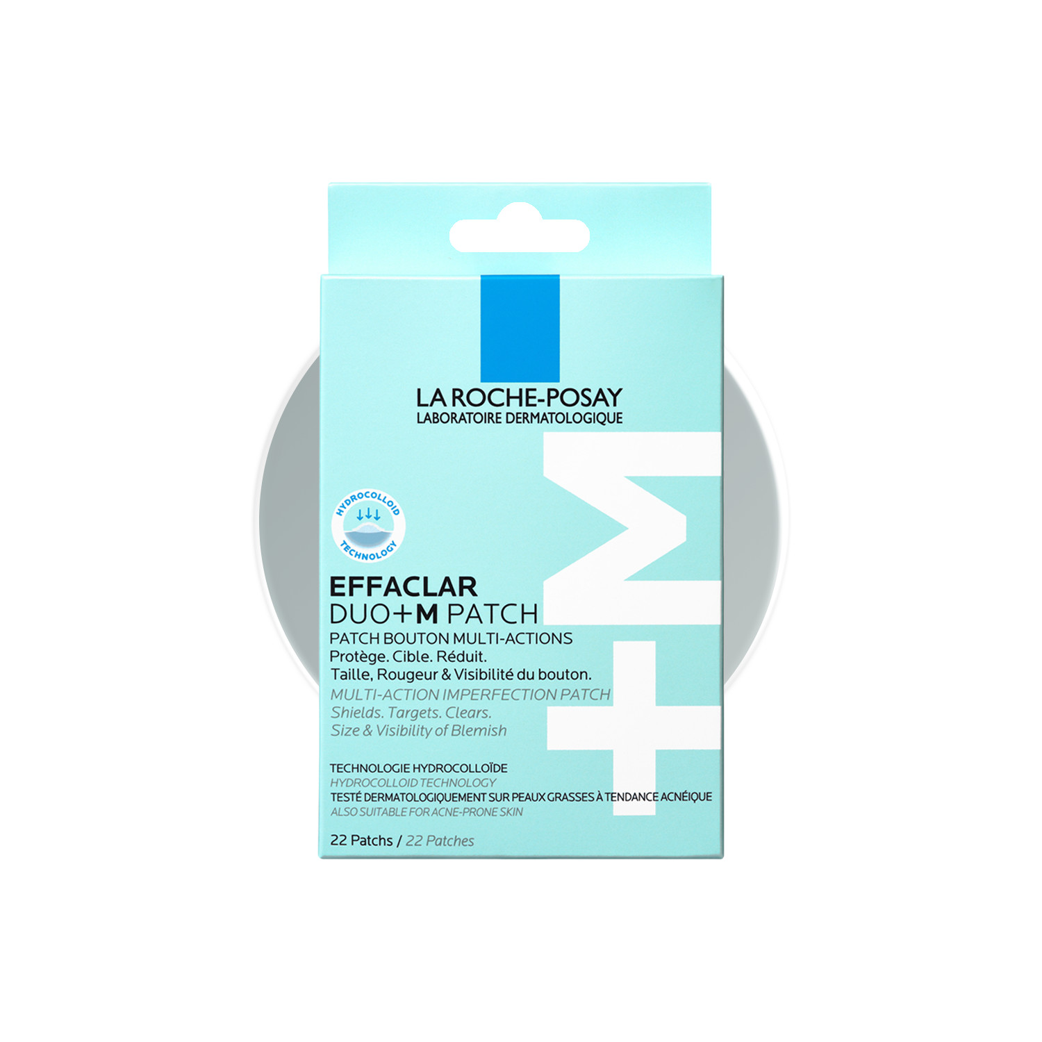 La Roche-Posay Effaclar Duo+M Patches - 22 Pcs | Reduces Spot Size & Appearance | Fast-Acting | Suitable For Sensitive & Acne-Prone Skin