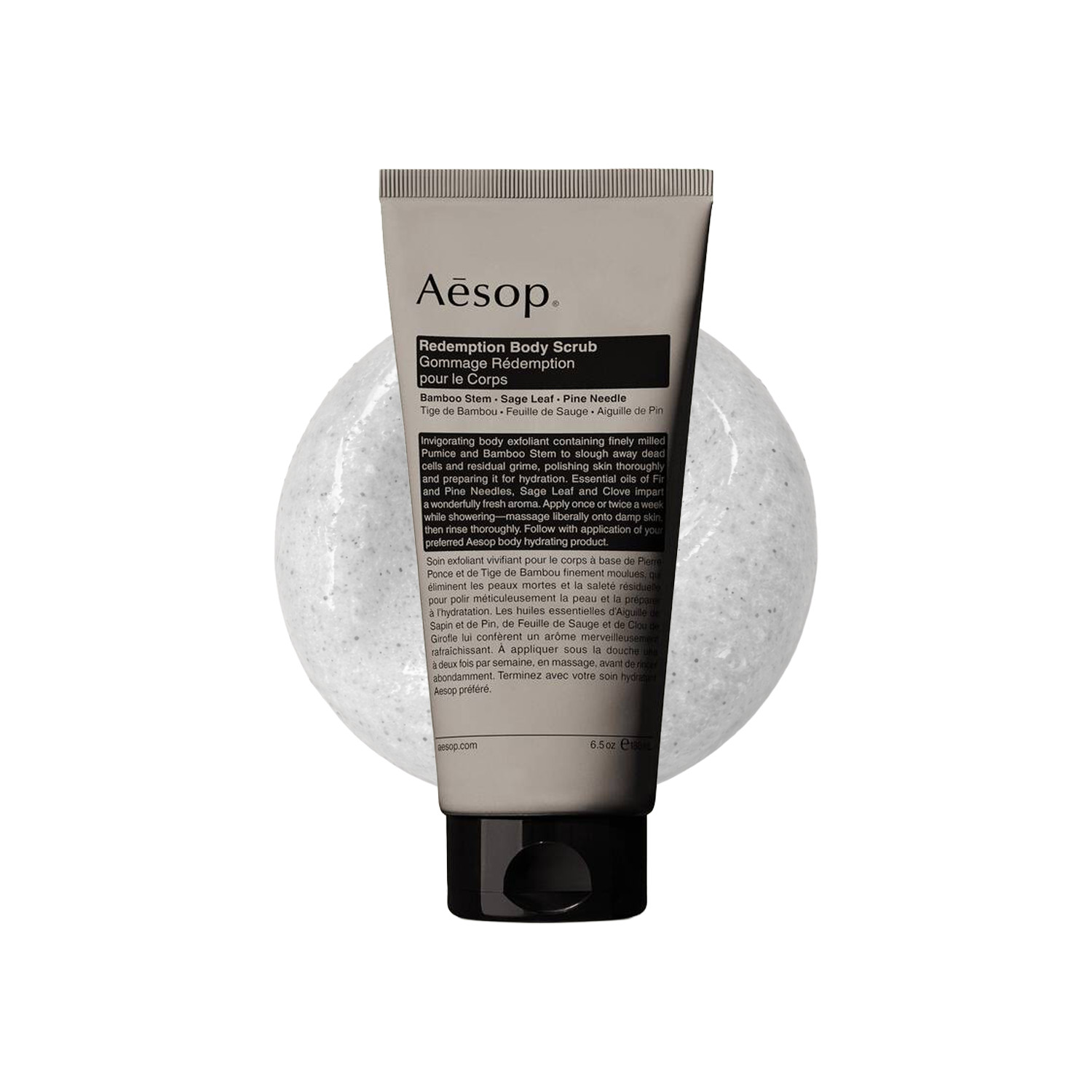 Aesop Redemption Body Scrub - 180Ml | Revitalises & Exfoliates The Skin | Preps Body For Moisturiser | Leaves Skin Smooth & Supple