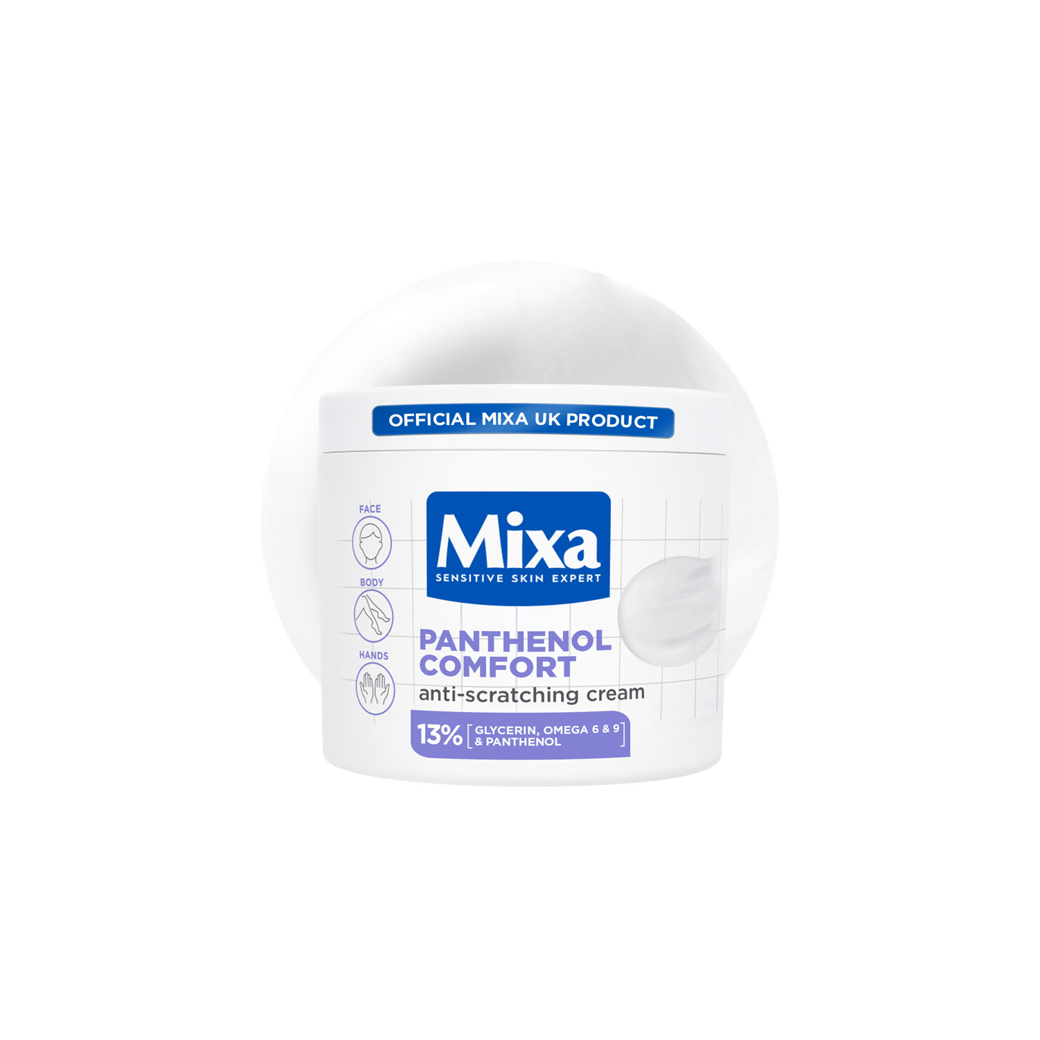 Mixa Cream Panthenol Comfort Anti-Scratching - 400Ml | Non-Greasy | Soothes & Moisturises | Restores Skin Barrier | Gentle For Sensitive Skin