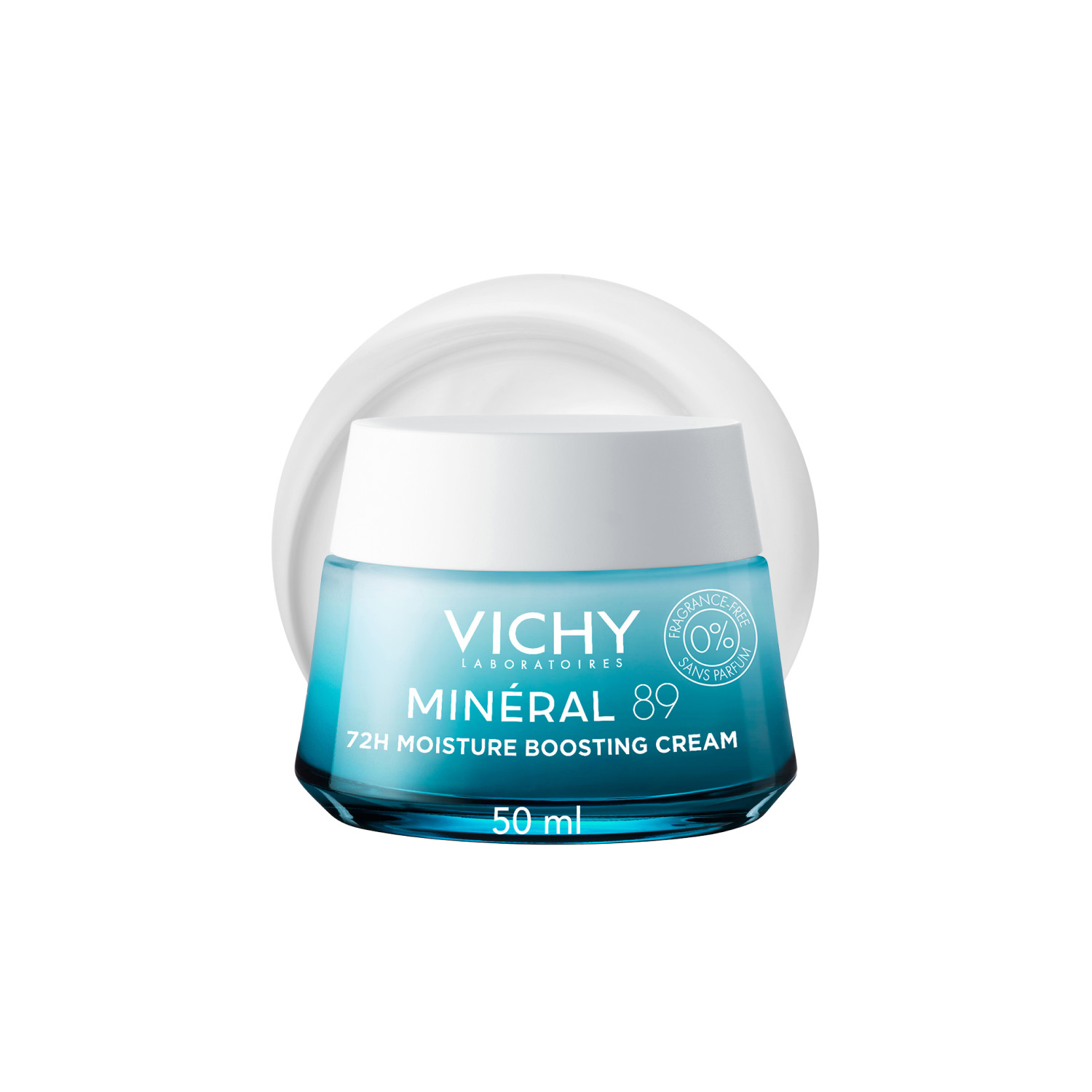Vichy Cream Minéral 89 Moisture Boosting - 50Ml | Hyaluronic Acid | Dermatologist Tested | Niacinamide | Plumbs & Sooths