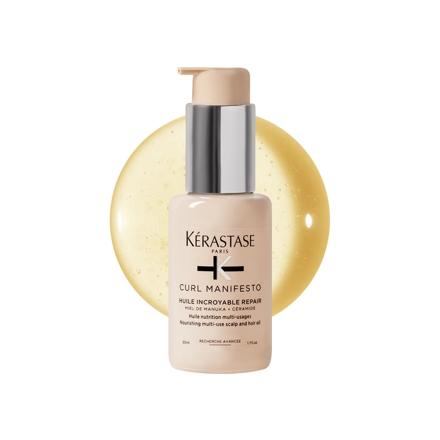 Kérastase Curl Manifesto Huile Sublime Repair – 50Ml | Defines Curls | Reduces Frizz | Adds Bounce