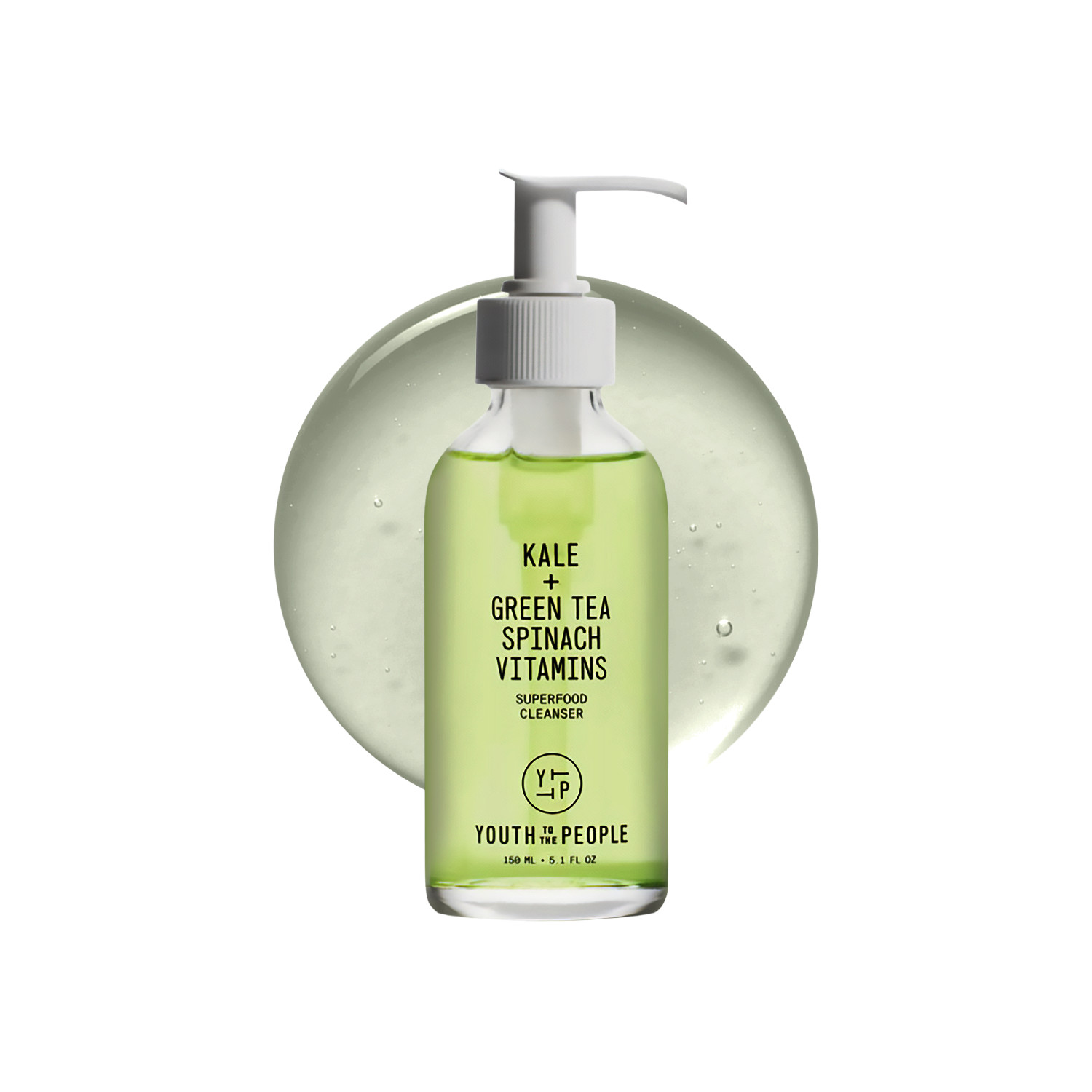 Youth To The People Green Superfood Cleanser - 150Ml | Kale & Spinach & Tea | Vitamin C & E | Hydrates & Balances Ph | Vegan & Silicone Free