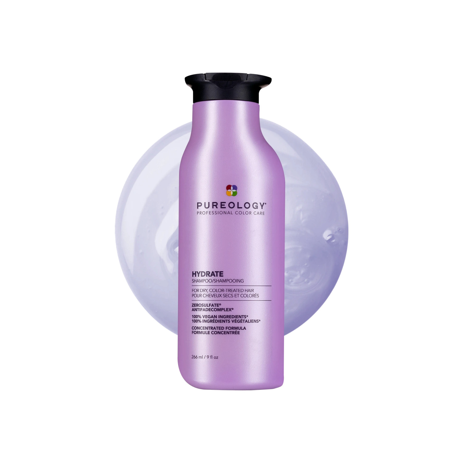 Pureology Hydrate Shampoo – 266Ml | Cleanses Gently | Restores Moisture | Leaves Hair Soft