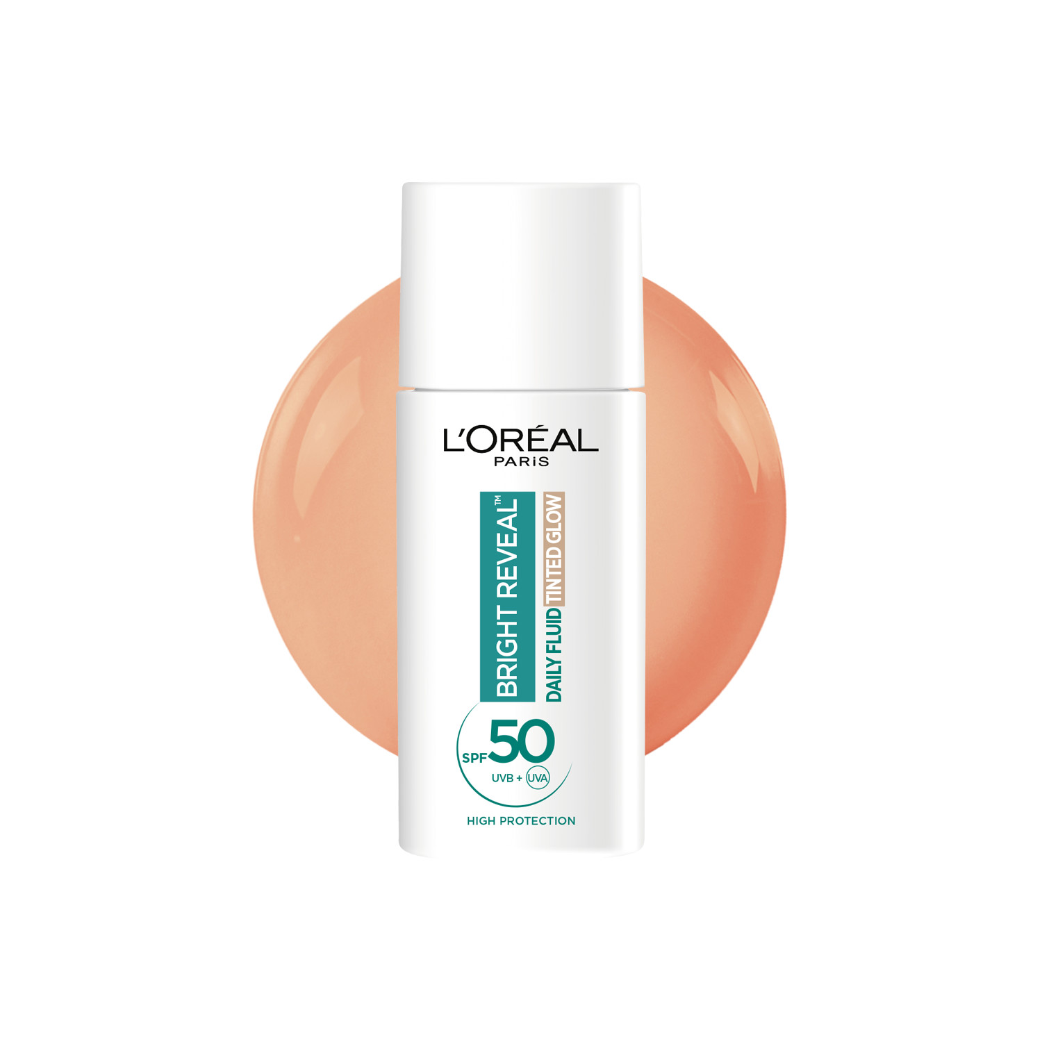 L'oréal Paris Bronze Bright Reveal Uv Fluid Tinted Glow Spf50+ - 50Ml | Dermatologist Tested | Glycerin | Niacinamide | Vitamin E | Non-Sticky