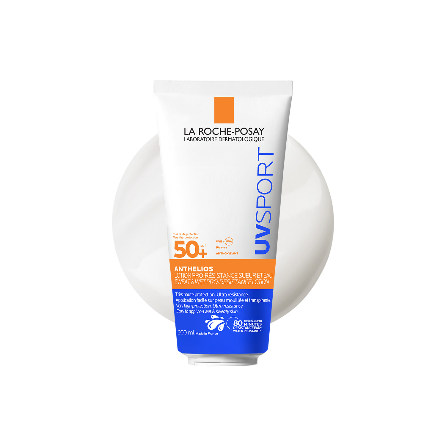 La Roche-Posay Anthelios UVSPORT Wet And Sweat Pro-Resistance Lotion SPF50+ - 200ml | Provides Up to 8-Hour Protection | Supports The Skin Barrier