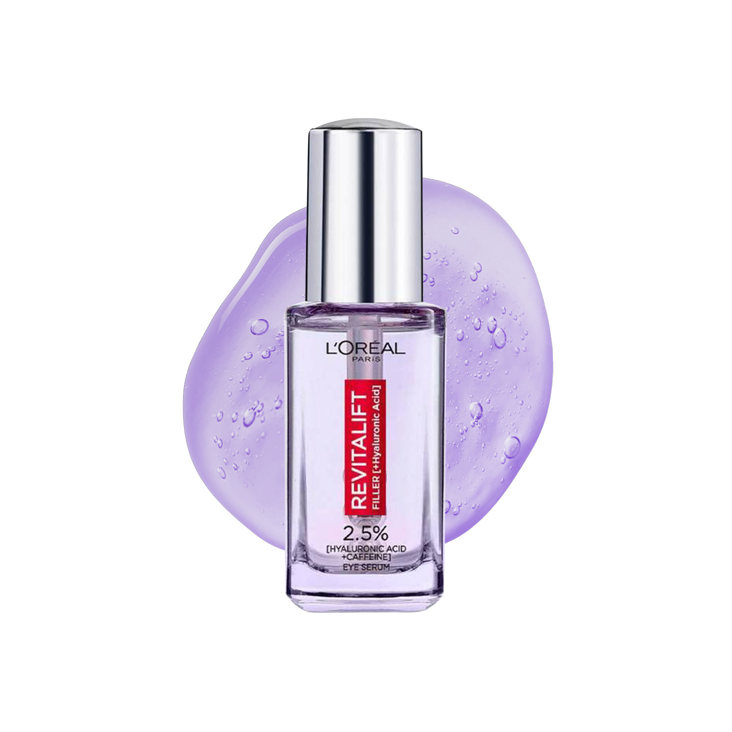 L'oréal Paris Dark 2.5% Hyaluronic Acid Eye Serum - 20Ml | Hyaluronic Acid | Caffeine | Niacinamide | Plumps & Smooths Eyes | Targets Puffiness