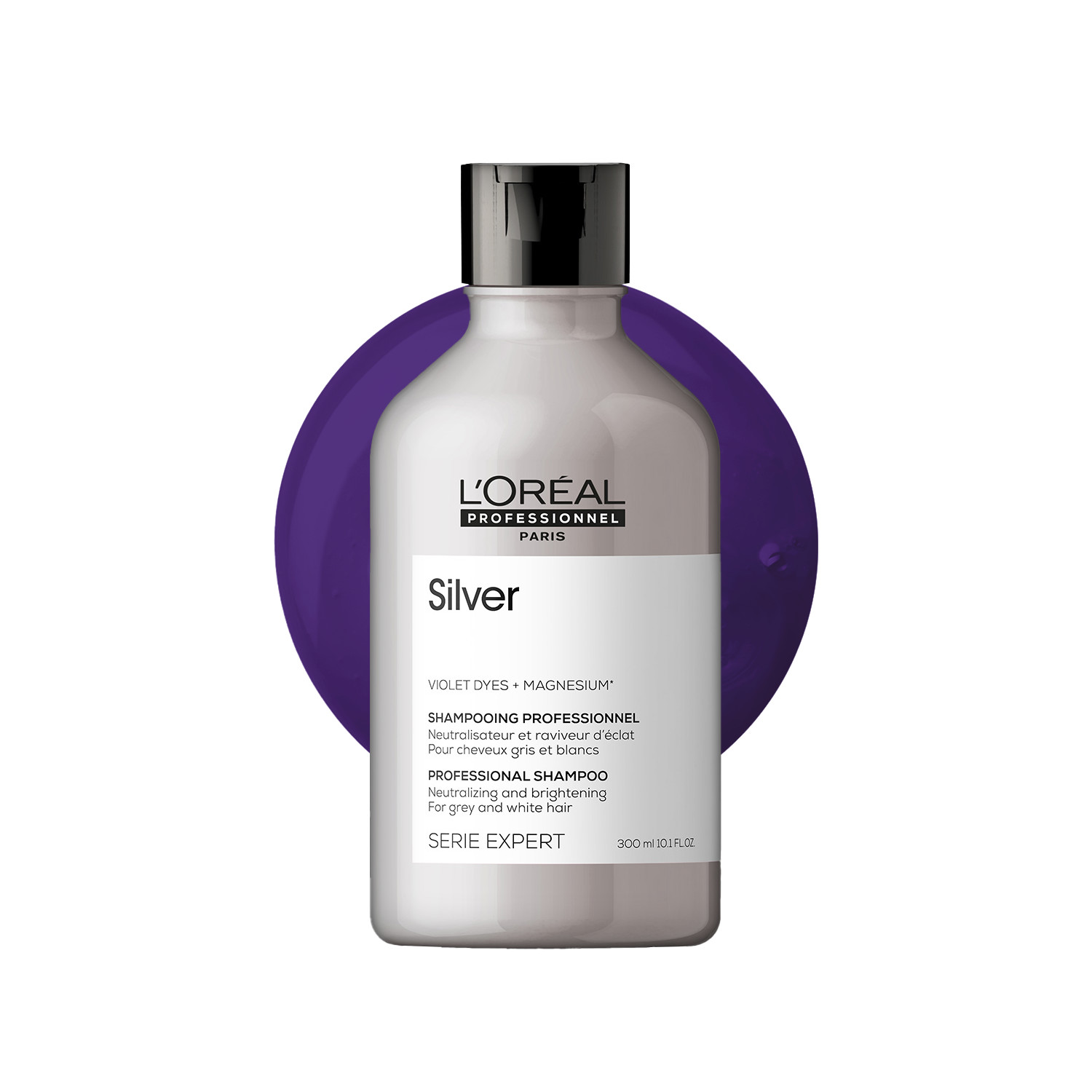 L'oréal Professionnel Silver/Purple Serie Expert Shampoo - 300Ml | Paraben Free | Clarifying Shampoo | For Nourishment & Shine