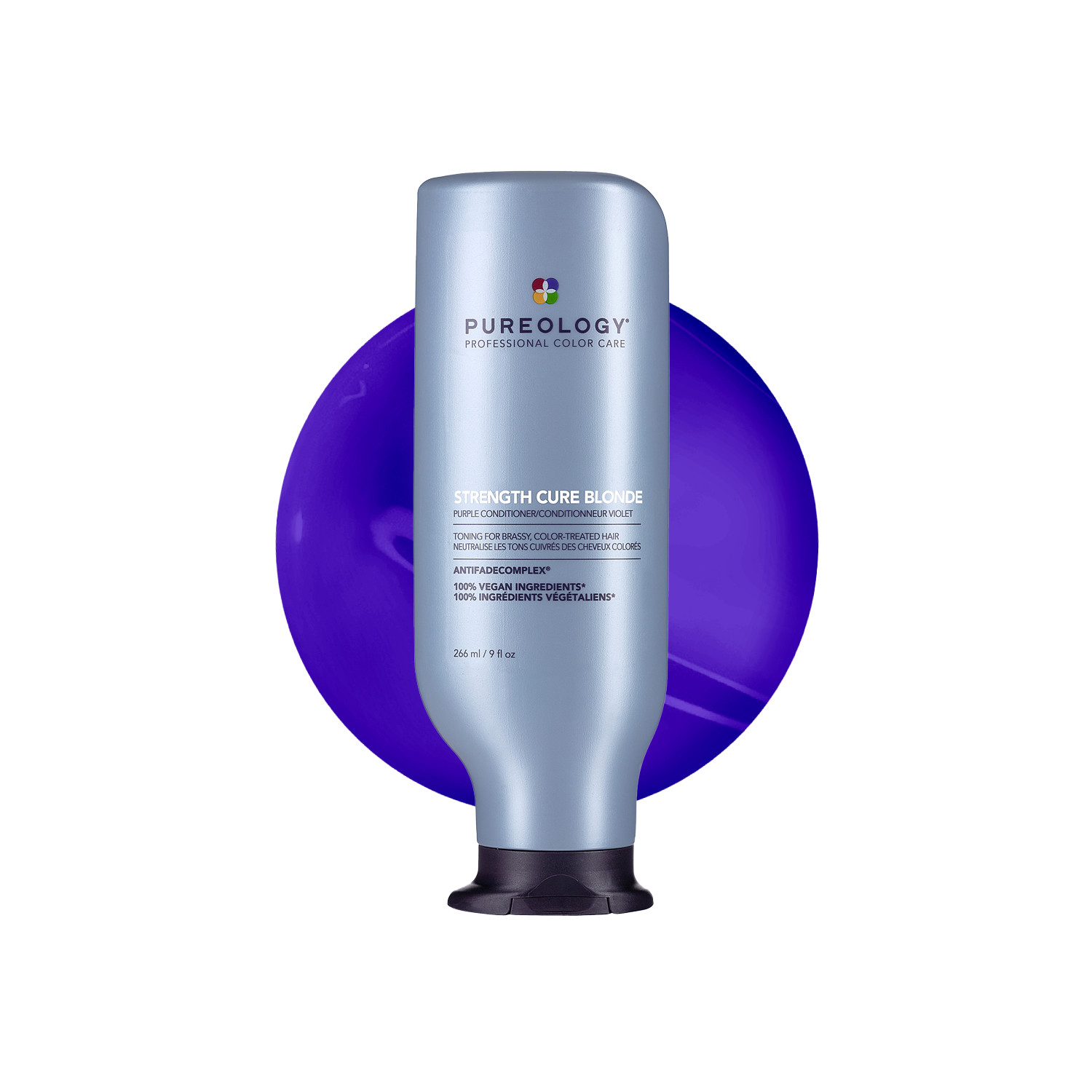 Pureology Strength Cure Blonde Conditioner – 266Ml | Neutralises Brass | Brightens Blond Tones | Adds Shine