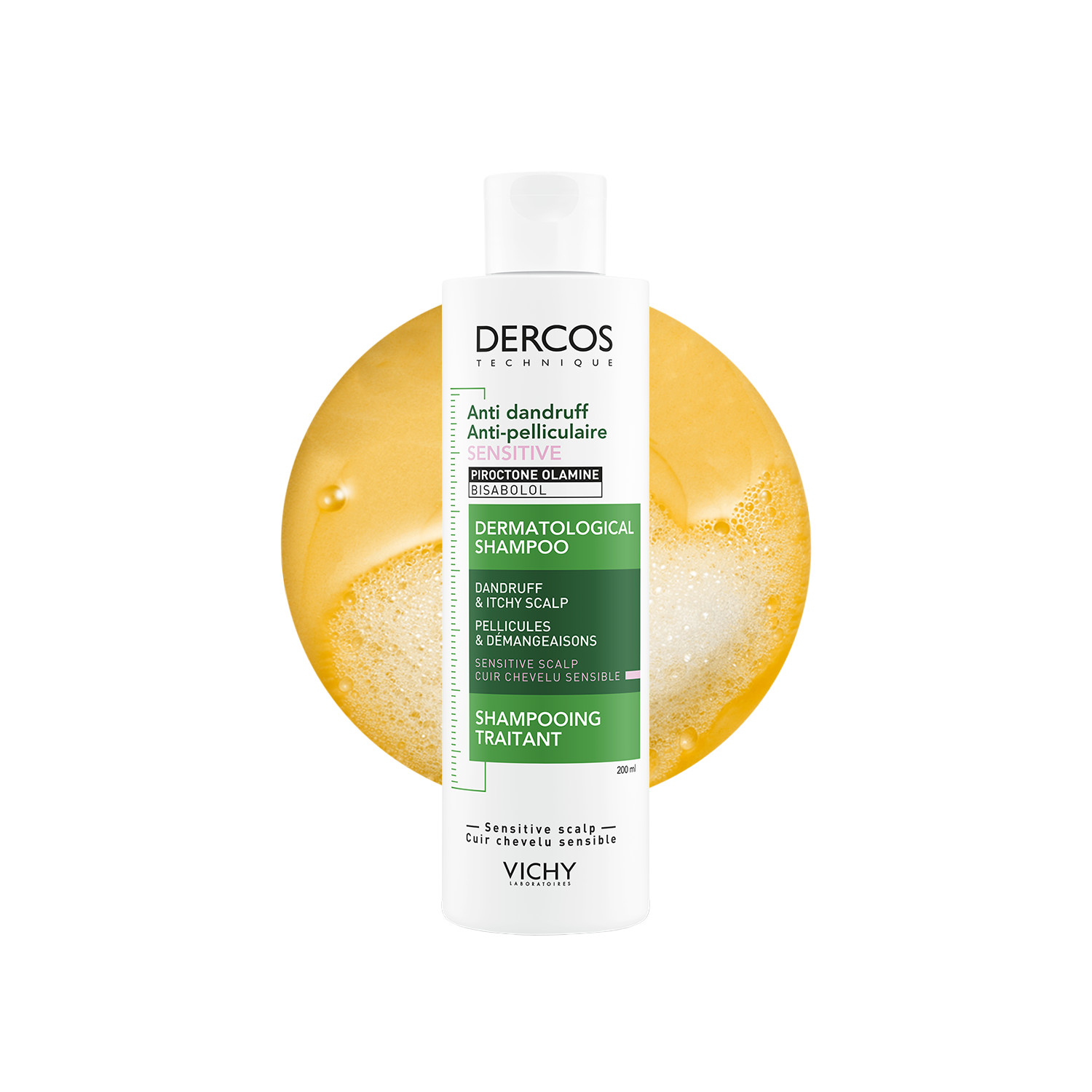Vichy Dercos Anti-Dandruff Shampoo For Normal To Oily Hair - 390Ml | Cleanse & Purify Dandruff-Prone Scalps | Provides Up To 6 Weeks Of Protection