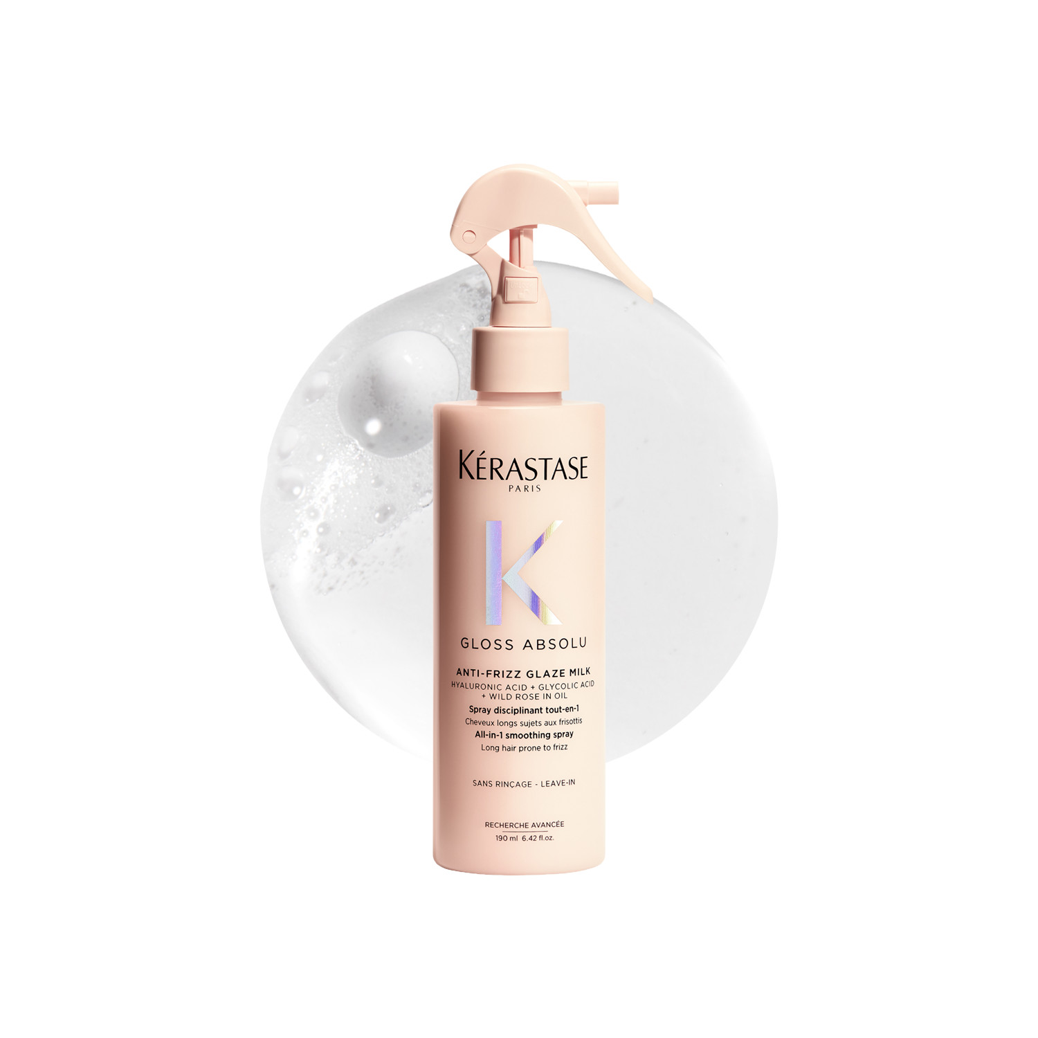 Kérastase Gloss Absolu Anti-Frizz Glaze Milk Spray - 190Ml | Protects Against Humidity | Provides Up To 4 Days Of Frizz Control | Offers 230° Heat Protection