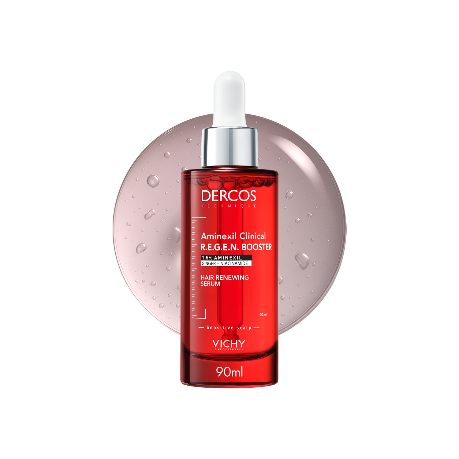 Vichy Dercos Dercos R.e.g.e.n. Anti-Hair Loss Serum - 90Ml | Targets Hair Prone To Breakage Or Less | Provides Visibly Thicker & Fuller Hair