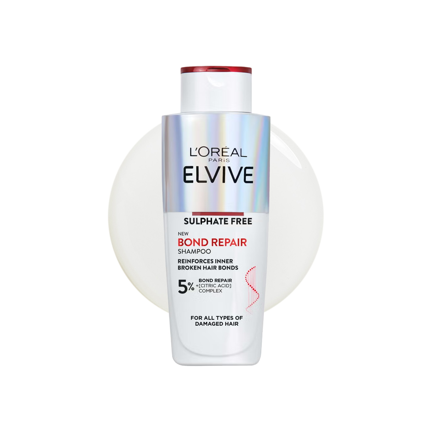 L'oréal Paris Elvive Bond Repair Shampoo – 200Ml | Cleanses Gently | Restores Smoothness | Strengthens Hair
