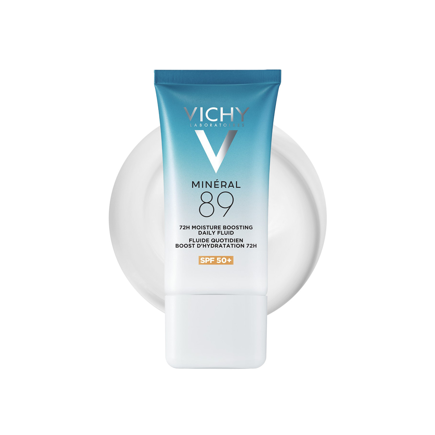 Vichy Mineral 89 Daily Fluid Spf50+ - 50Ml | Hyaluronic Acid | Niacinamide | Squalane | Long-Lasting Hydration | Antioxidant | Dermatologist Tested