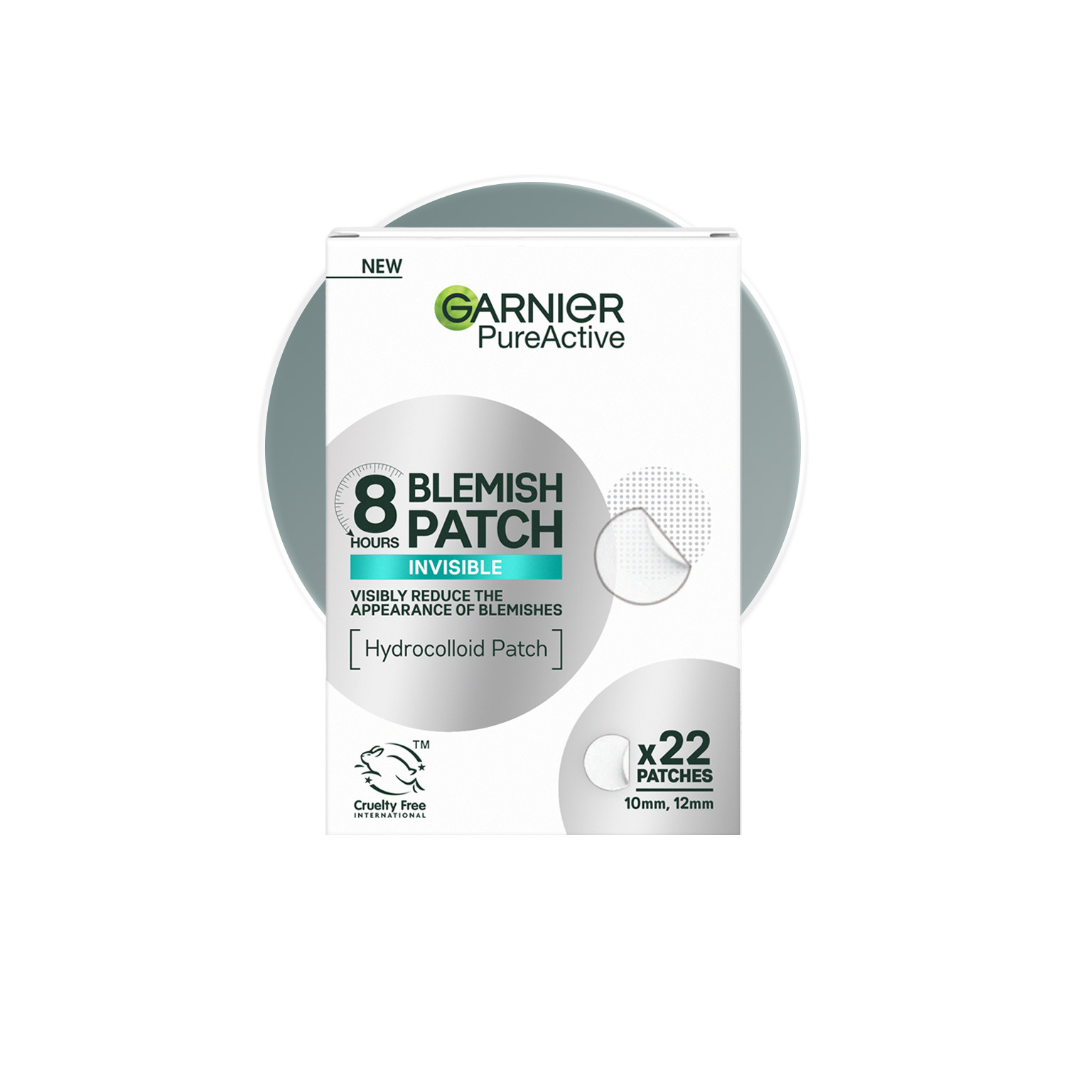 Garnier Pure Active 8Hr Invisible Hydrocolloid Blemish Patch -22 Patches | Dermatologist Tested | Vegan | Absorbs Impurities | Promotes Faster Healing