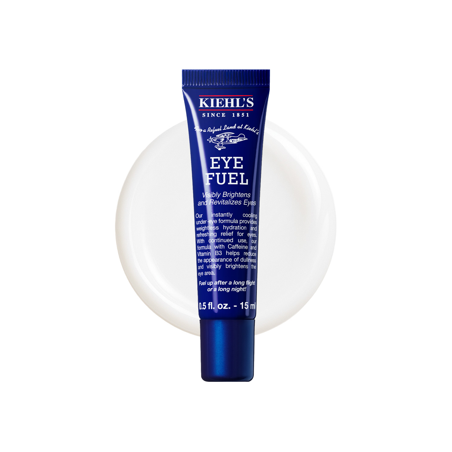 Kiehl’s Cream/Dark Kiehl's Eye Fuel Stimulating Eye - 15Ml | Niacinamide | Caffeine | Vitamin E | Deminish Circles | Instant Cooling Relief | Vitamin B3