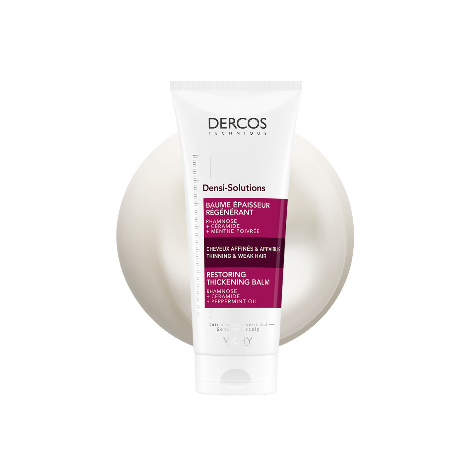Vichy Dercos Densi-Solutions Regenerating Thickening Balm – 200Ml | Hydrated Deeply | Improves Texture | Boosts Radiance