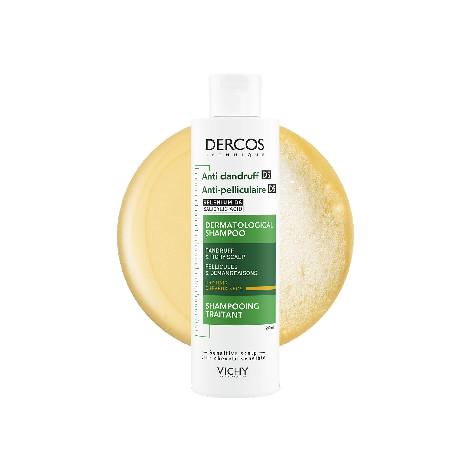 Vichy Dercos Shampoo 200Ml - For Dry Hair | Provide Nourishment | Scalp Purified