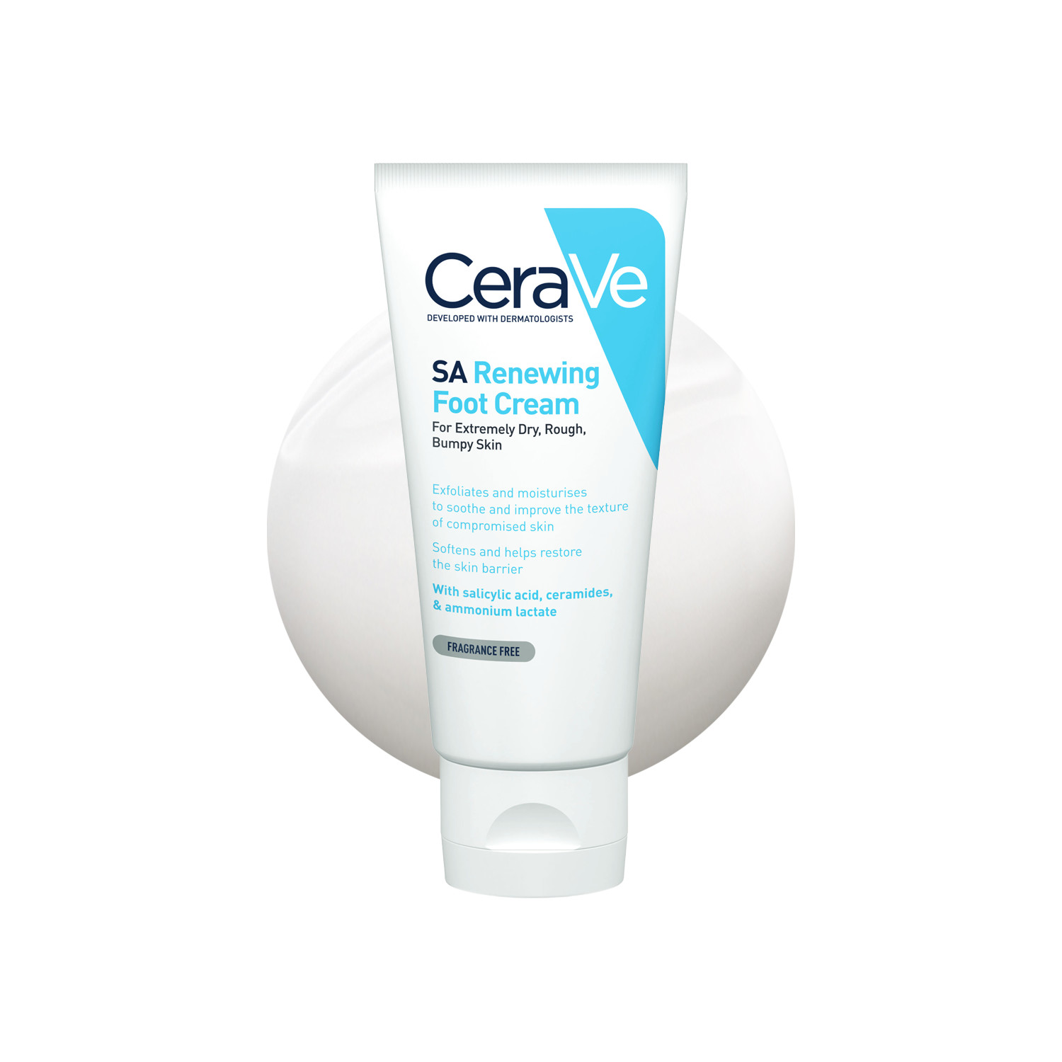 Cerave Cream Sa Renewing Foot - 88Ml | Exfoliates & Moisturises Dry Cracked Feet | Leaves Feet Feeling Silky & Refreshed