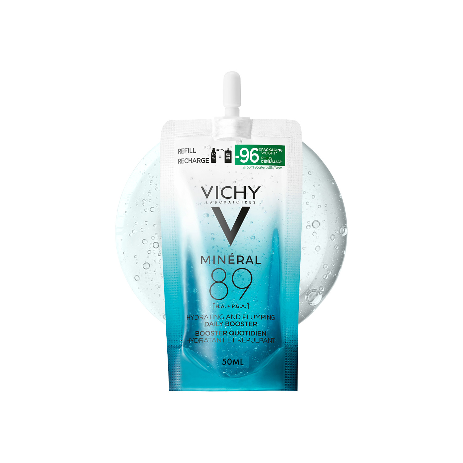 Vichy Minéral 89 Hyaluronic Acid Serum - 50Ml | Fortifies And Plumps | Instant Hydration | Infuses Skin With A Healthy Glow